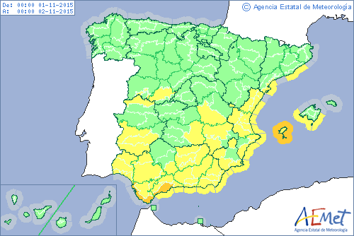 Generalised Gota Fria warning issued for this weekend