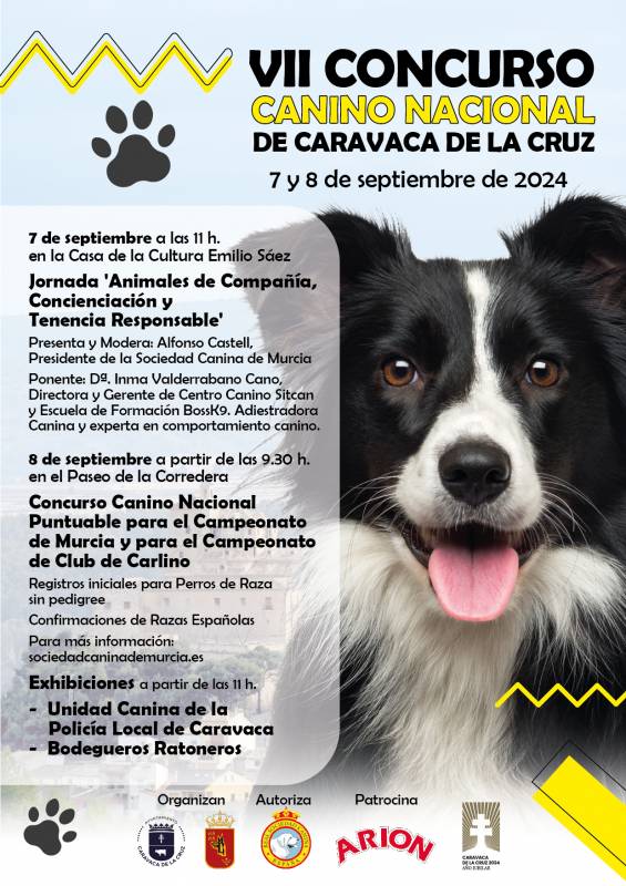September 7 and 8 Dog show in Caravaca de la Cruz