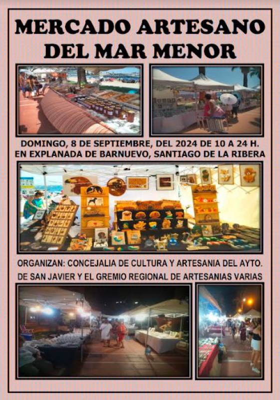 September 8 Mar Menor arts and crafts market in Santiago de la Ribera