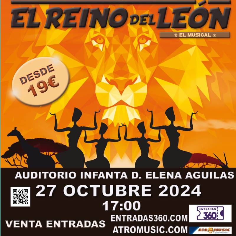 October 27 The Lion Kingdom musical in Aguilas