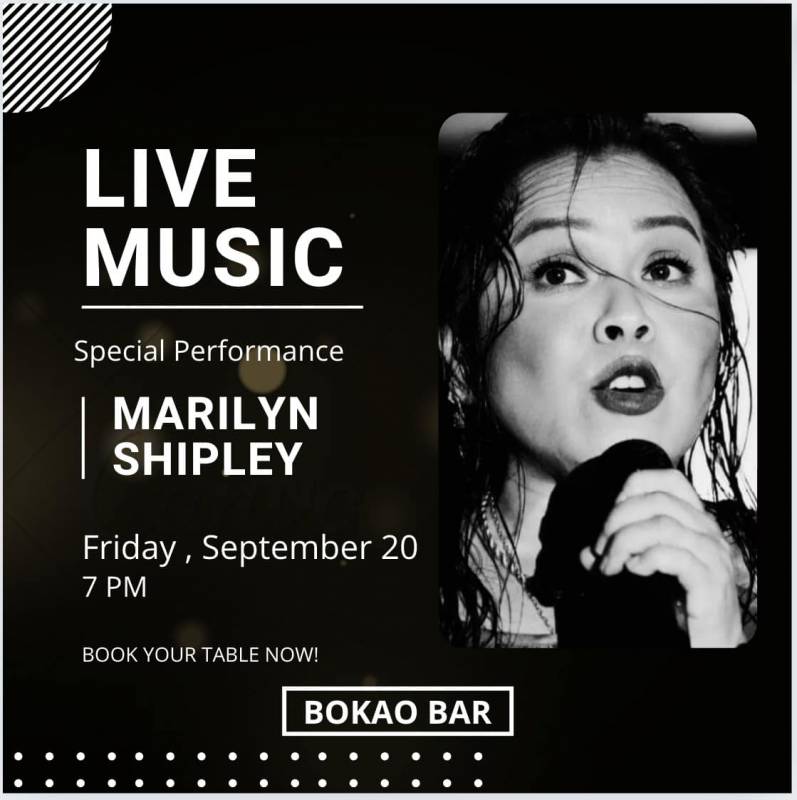 September 20 Steak Night with Marilyn Shipley performing at the Bokao Bar, Condado de Alhama Golf Resort