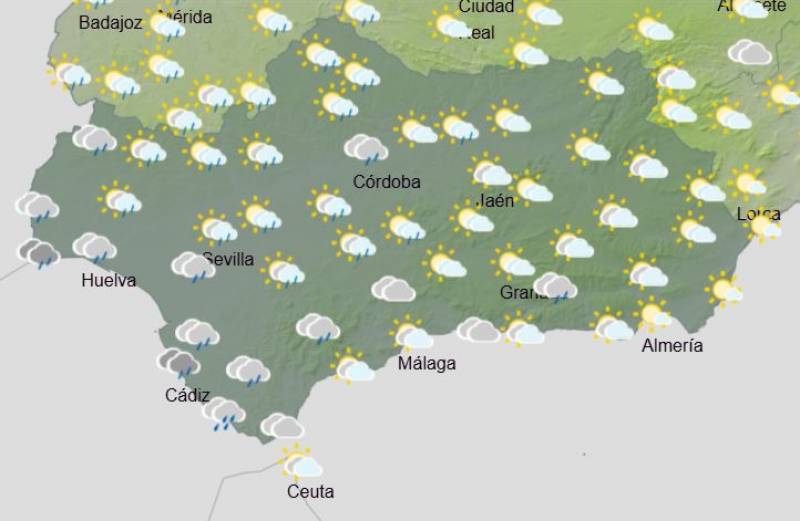 Andalusia weekly weather forecast November 25-December 1