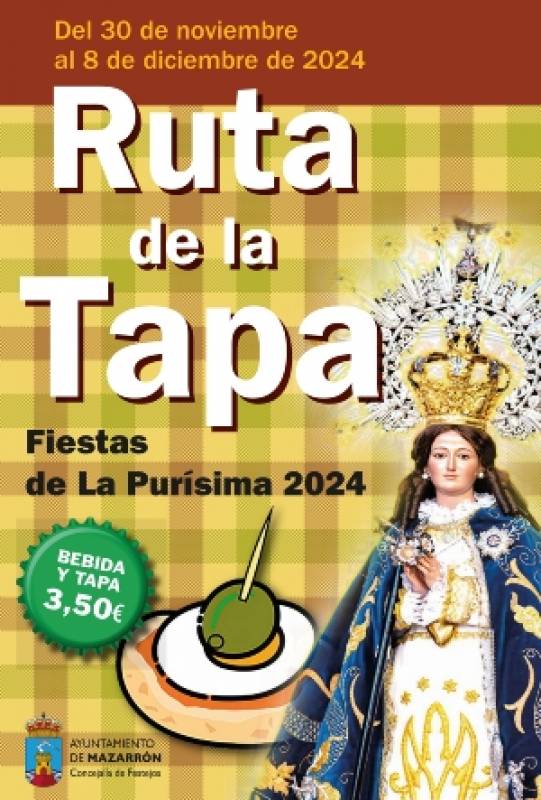 November 30 to December 8 Fiestas Tapas Route in Mazarron