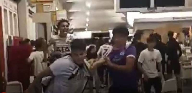 Chaos at San Javier shopping centre as football screening turns violent