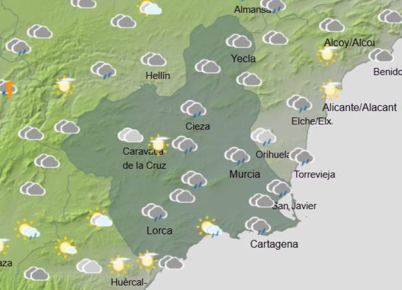 Murcia weekend weather forecast May 22-25