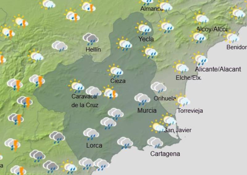 Murcia weekend weather forecast May 22-25