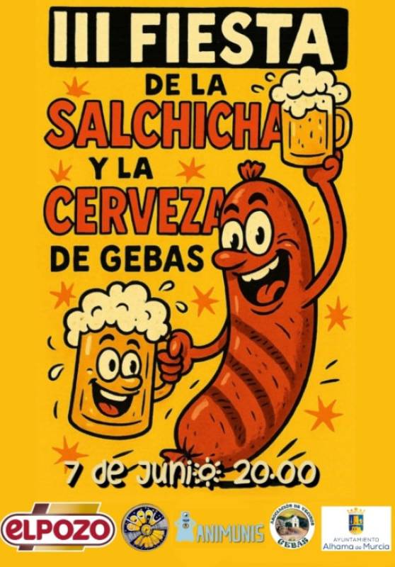 June 7 Sausage and beer festival in the Alhama village of Gebas