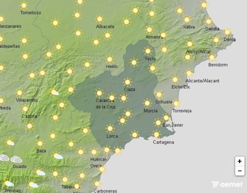 Heat ramps up in Murcia: Weekend weather forecast August 7-10