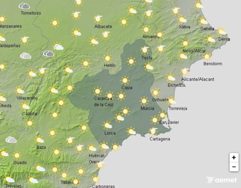 Heat ramps up in Murcia: Weekend weather forecast August 7-10