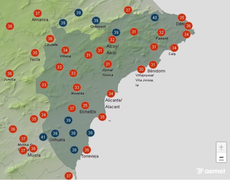 Dangerous heat to subside after today: Alicante weather forecast August 18-21
