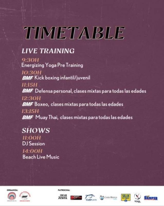 September 13 Orihuela Costa Martial Arts Beach Festival 2025