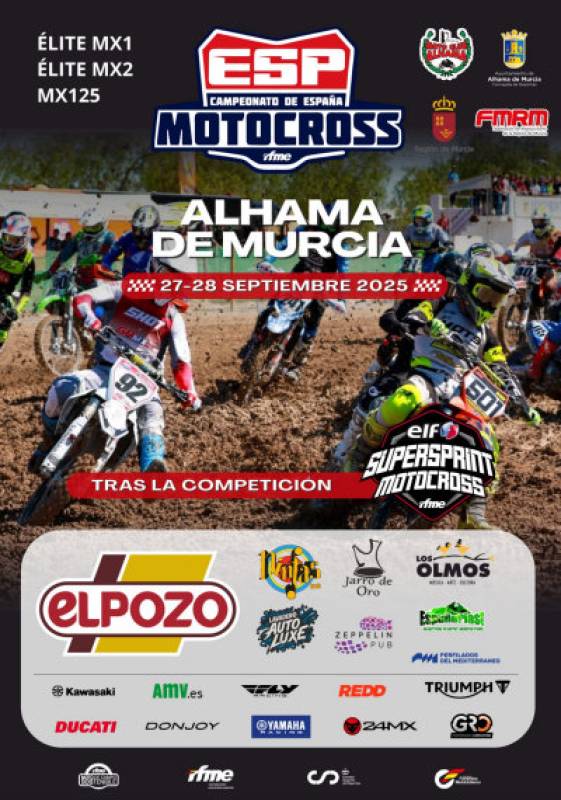 September 27 and 28 Spanish Motocross championships in Alhama de Murcia