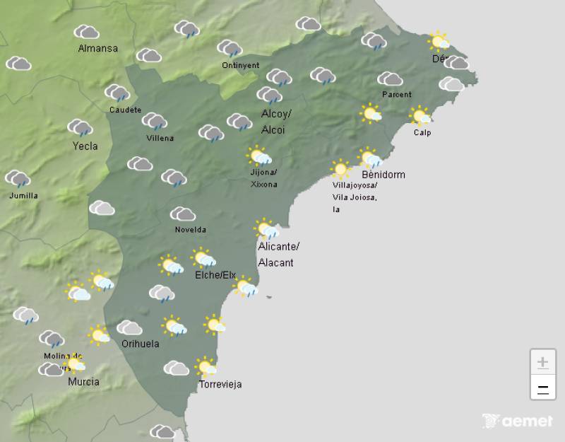 Warnings for rain and storms: Alicante weather forecast September 29 to October 2