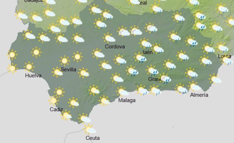 Andalucía weekend weather forecast October 16-19: Cloudy spells with showers and some breezy moments