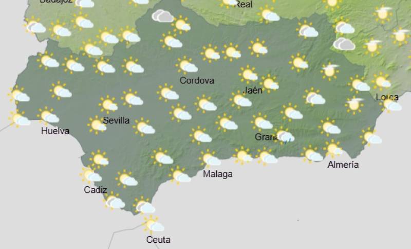 Andalucía weekend weather forecast October 16-19: Cloudy spells with showers and some breezy moments