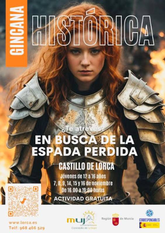 November 2025 historical gymkhana for young teenagers at Lorca castle