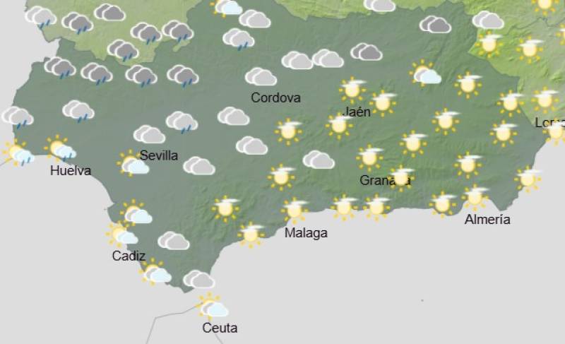 Andalucía weekend weather forecast October 30 - November 2: Cloud, rain and autumn breezes