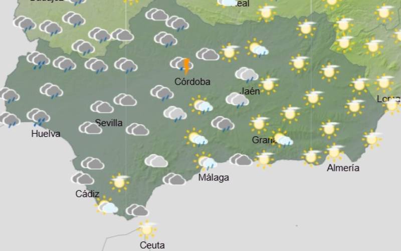 Andalucía weekend weather forecast November 13-16: Showers, storms and cooler temperatures approaching