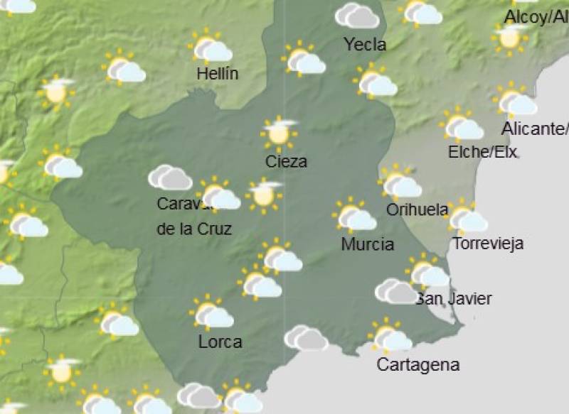 Frosty mornings and mild afternoons: Murcia weather forecast November 20-23