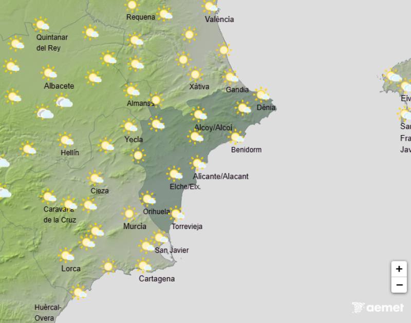 Plenty of winter sunshine: Alicante weather forecast December 1-4