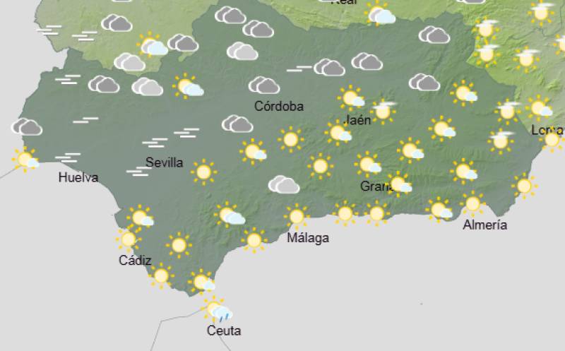 Andalucía weekly weather forecast December 22-28: Cool, cloudy skies with the odd shower and frosty nights