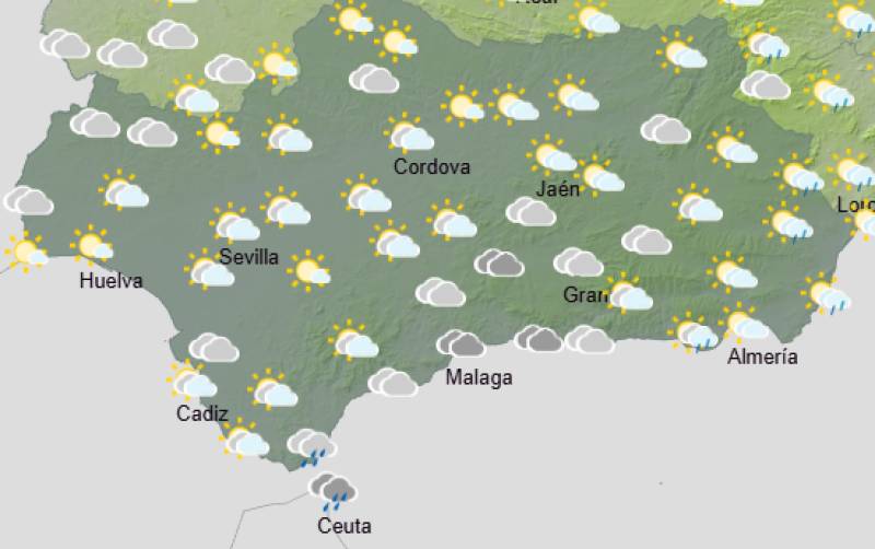 Andalucía weekend weather forecast January 15-18: Cooler, cloudier and some rain 