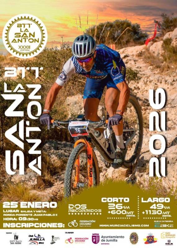January 25 San Antón BTT bike marathon race in Jumilla