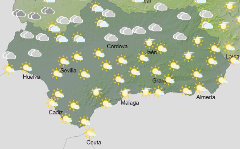 Andalucía weekend weather forecast February 12-15: Windy with rain easing to brighter skies