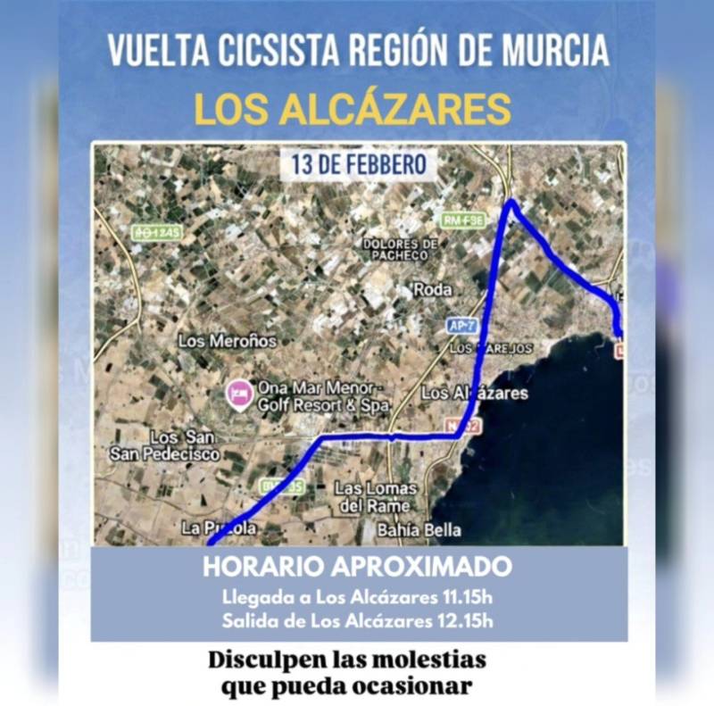 Traffic disruptions across Cartagena this Friday and Saturday due to the Cycling Tour and Carnival