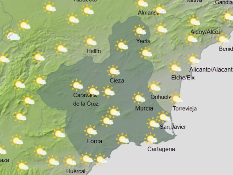 Finally, Murcia's weather takes a turn for the better: Weekly forecast February 16-19