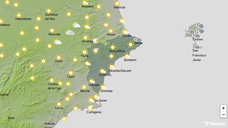 A wet start to the week before the sun returns: Alicante weather April 13-16
