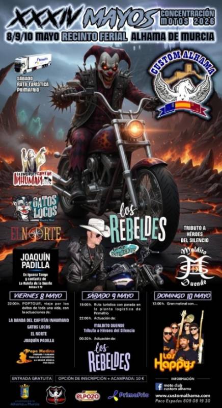 April 24 to May 10 Los Mayos fiestas 2026 in Alhama de Murcia: full programme
