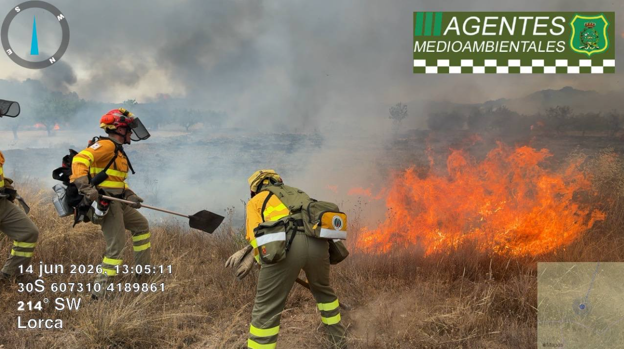 Spain hit by thirteen wildfires over the weekend, with crews battling blazes in Murcia, Andalucía and elsewhere
