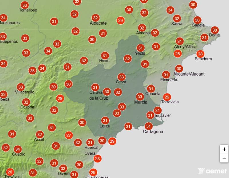 Summer sizzler returns with 38ºC temperatures: Murcia weather forecast July 27-30
