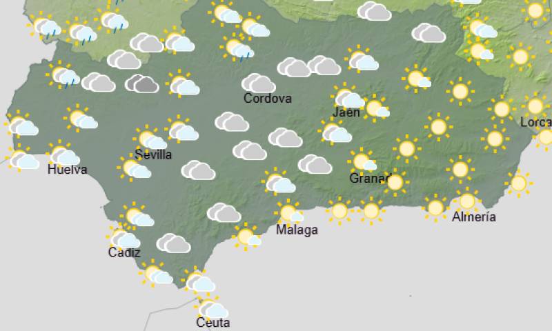 Andalucía weekly weather forecast August 24-27: Rain in the west and strong coastal winds as the unsettled spell continues
